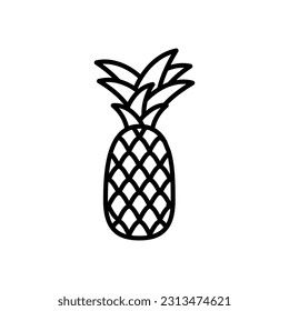 Pineapple icon in vector. Illustration