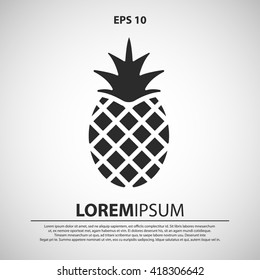 pineapple icon. pineapple vector illustration