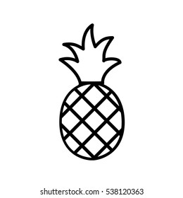 Pineapple Icon Vector Illustration