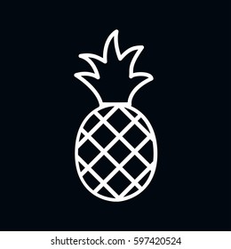 pineapple icon vector illustration 