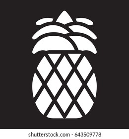 Pineapple icon, vector illustration