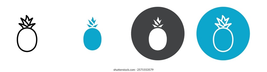pineapple icon Vector illustration in black