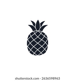 Pineapple Icon Vector Illustration. Tropical Fruit Symbol for Summer Branding, Healthy Snacks, and Party Designs