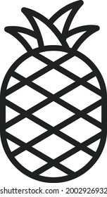 Pineapple icon vector image. Can also be used for Physical Fitness. Suitable for mobile apps, web apps and print media.