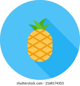 Pineapple icon vector image. Can also be used for Food, Drinks and Confectionery. Suitable for mobile apps, web apps and print media.