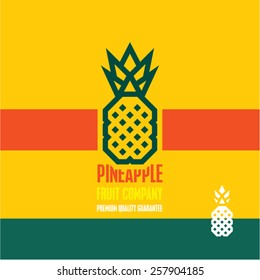 Pineapple icon. Pineapple vector label.