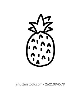 pineapple icon vector, line style icon