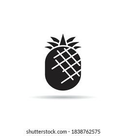 pineapple icon vector on white background
