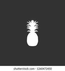 Pineapple icon vector. Pineapple sign on black background. Pineapple icon for web and app