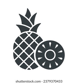 Pineapple icon vector sign and symbol on trendy design for design and print.