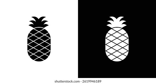 Pineapple icon vector, solid logo illustration, pictogram