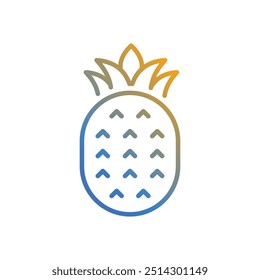 Pineapple icon vector stock illustration
