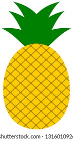 Pineapple icon. Vector tropical fruit. Ananas clipart