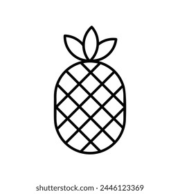 pineapple icon with white background vector stock illustration