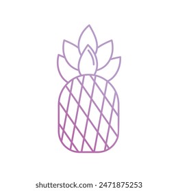pineapple icon with white background vector stock illustration