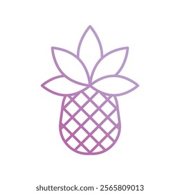 pineapple icon with white background vector stock illustration