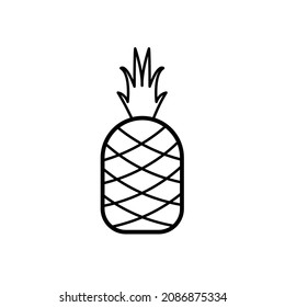 Pineapple icons symbol vector elements for infographic web