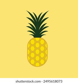 Pineapple illustration design and tamplate 