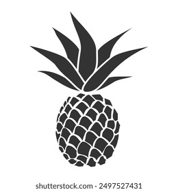 Pineapple. Illustration of pineapple fruit with isolated cartoon style on white. summer fruits, for a healthy and natural life, Vector illustration. 
