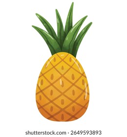 Ilustração de abacaxi em estilo de pintura de aquarela desenhada à mão, gráfico de vetor de abacaxi, clip art de abacaxi, clip art de abacaxi
