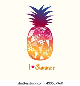 Pineapple illustration. I love summer
