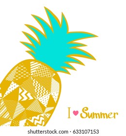Pineapple illustration. I love summer.