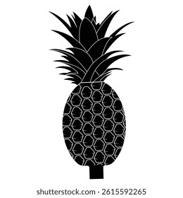 pineapple illustration outline vector black