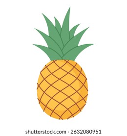 Pineapple illustration. Perfect for kids projects, packaging, infographics and menu design