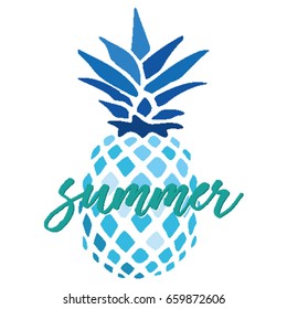 Pineapple illustration, t-shirt graphics, vectors