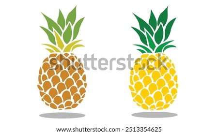 Pineapple illustration and two color options