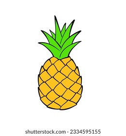 Pineapple illustration, typography, t-shirt graphics, vectors