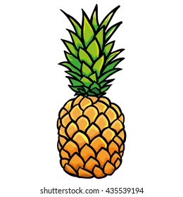 Pineapple illustration vector
