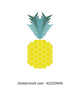 Pineapple. Pineapple illustration. Vector image