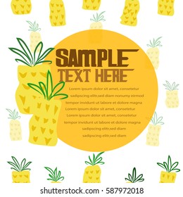 Pineapple  infographic vegetable, Food vector