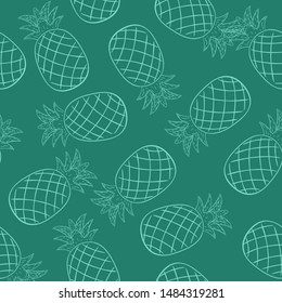 Pineapple Irregular Seamless Pattern. Unique and Trendy irregular seamless pattern background for your unique design.
