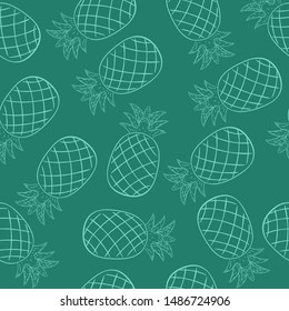 Pineapple Irregular Seamless Pattern. Unique and Trendy irregular seamless pattern background for your unique design.