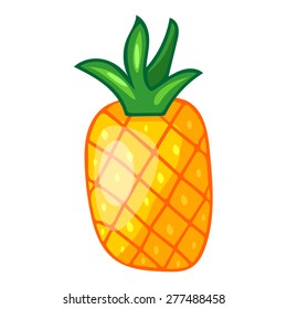 pineapple isolated illustration on white background