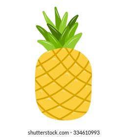 pineapple isolated illustration on white background