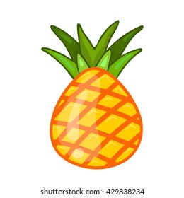 pineapple isolated illustration on white background