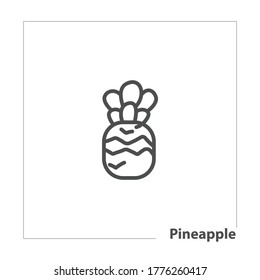 pineapple isolated line icon for web and mobile