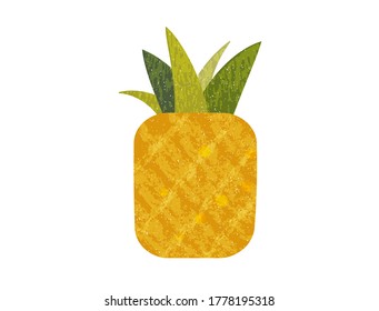 pineapple isolated stock vector illustration
