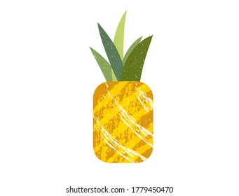 pineapple isolated stock vector illustration