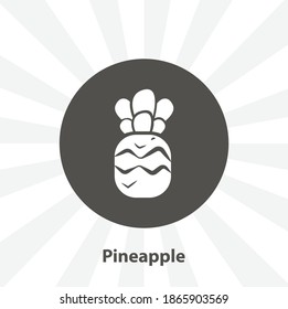 pineapple isolated vector icon. fruit design element