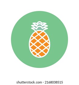 Pineapple Isolated Vector icon which can easily modify or edit

