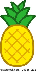 A pineapple isolated vector illustration
