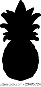 pineapple isolated vector silhouette icon