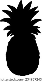 pineapple isolated vector silhouette icon