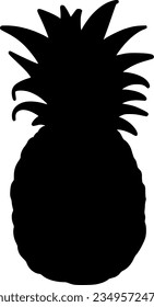 pineapple isolated vector silhouette icon