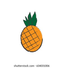 pineapple isolated.Vector illustration.