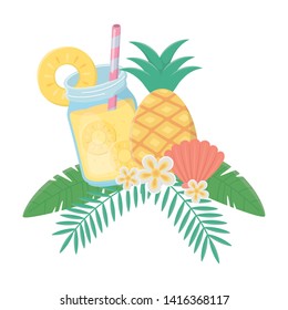 Ananas-Saft-Design, Vektorgrafik